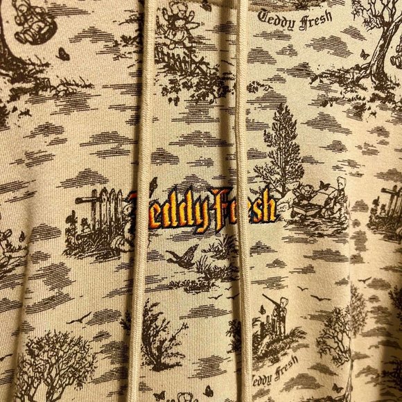 Teddy Fresh Brown Toile Hoodie - Picture 3 of 4